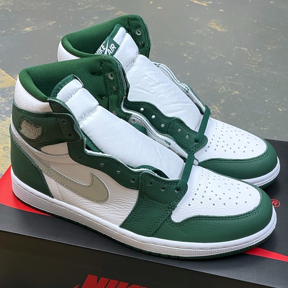 Nike Air Jordan 1 Hi Retro Gorge Green DZ5485-303 1985 Pine Toe - Picture 3 of 11